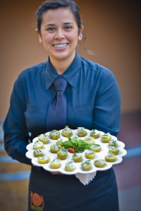 Passed Lobster Tarragon Salad  in Petite Potato Cup